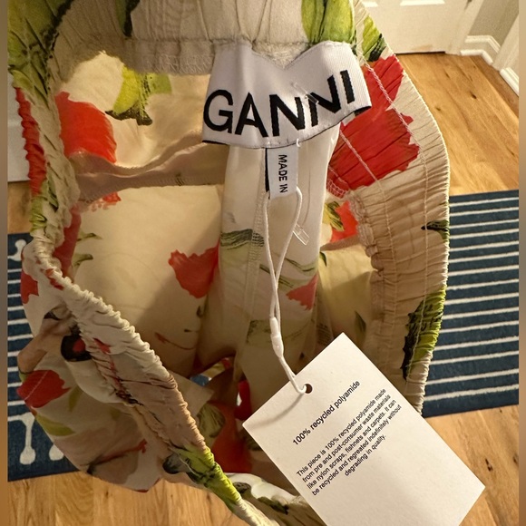 Ganni Floral Surfer Swim Shorts Sz 2 (US) NWT - Picture 7 of 9